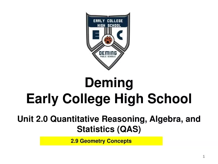 deming early college high school unit 2 0 quantitative reasoning algebra and statistics qas