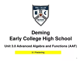 deming early college high school unit 3 0 advanced algebra and functions aaf