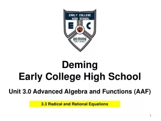deming early college high school unit 3 0 advanced algebra and functions aaf