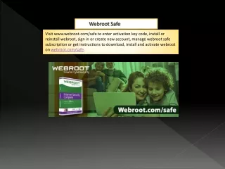Webroot Safe Activate webroot safe with key code - webroot.com/safe