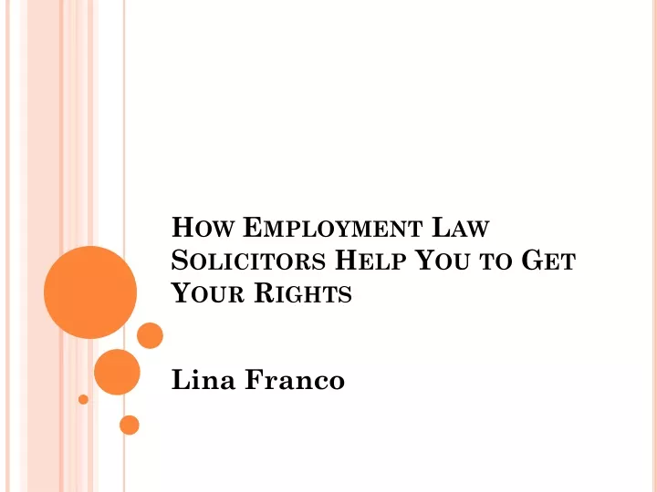 how employment law solicitors help you to get your rights