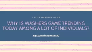 Why Is Washers Game Trending Today Among A Lot Of Individuals?