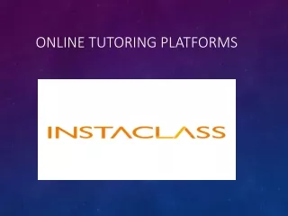 Online tutoring platforms