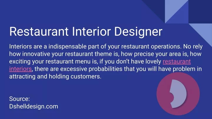 restaurant interior designer