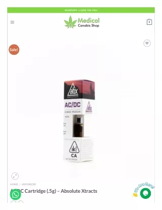Buy ACDC Cartridge (.5g) – Absolute Xtracts