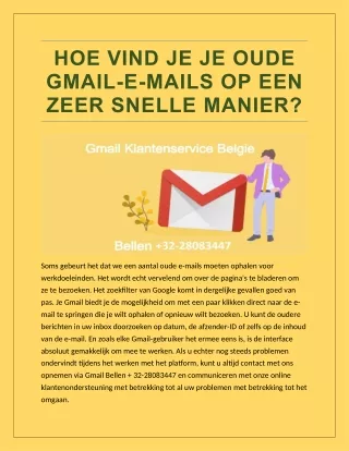 Gemakkelijke manieren om de oude e-mails in Gmail-account te achterhalen