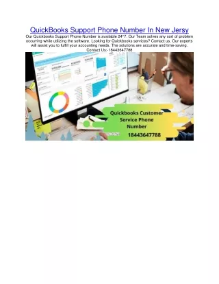 quickbooks support phone number in new jersy