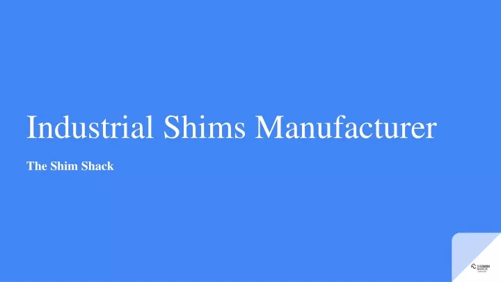 industrial shims manufacturer