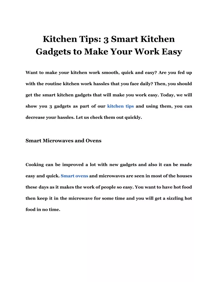 kitchen tips 3 smart kitchen gadgets to make your