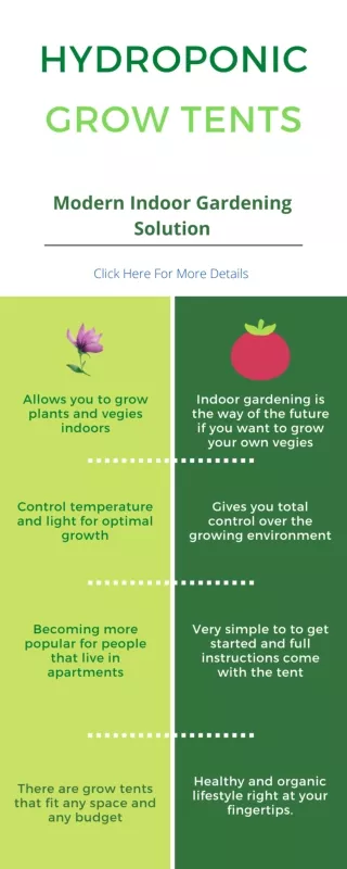 HYDROPONIC GROW TENTS [Infographic]