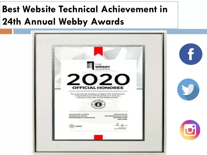 best website technical achievement in 24th annual