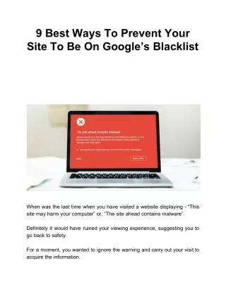 9 best ways to prevent your site to be on google