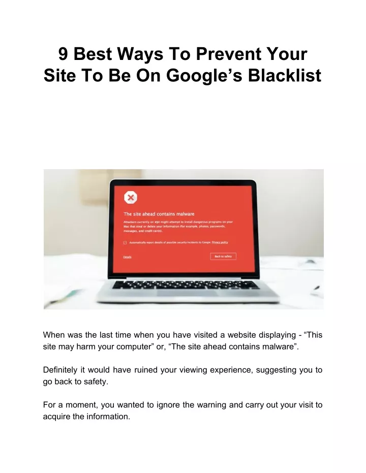 9 best ways to prevent your site to be on google