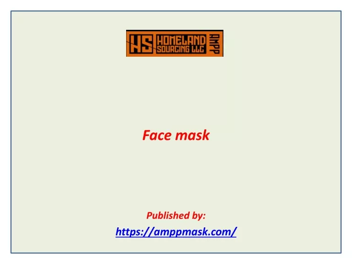 face mask published by https amppmask com