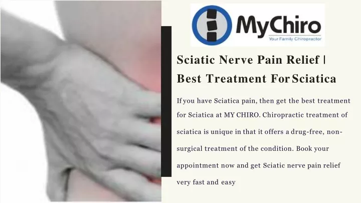 sciatic nerve pain relief best treatment for sciatica