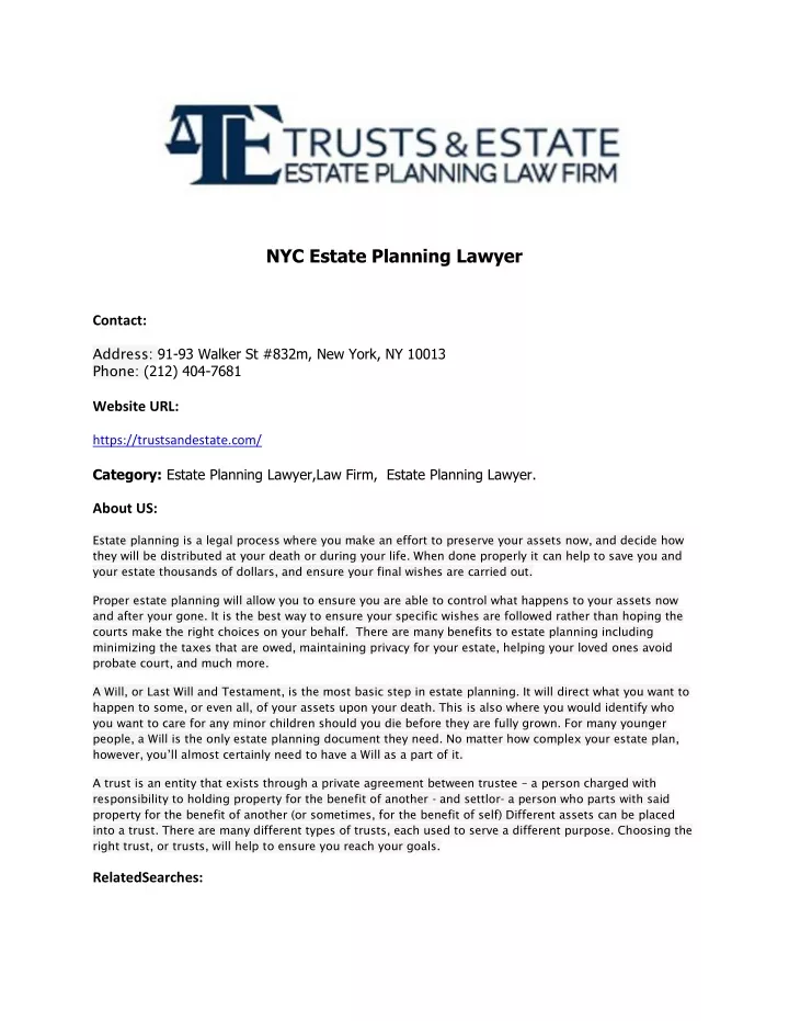 nyc estate planning lawyer