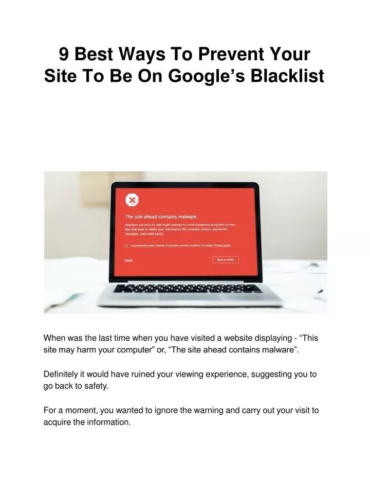 9 best ways to prevent your site to be on google s blacklist
