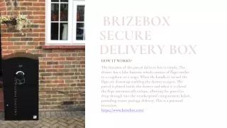 Brizebox - Parcel Delivery Box | Secure Parcel Box
