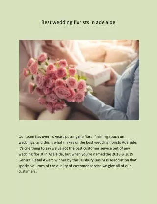 Best wedding florists in adelaide