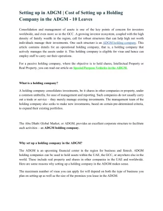 setting up in adgm cost of setting up a holding