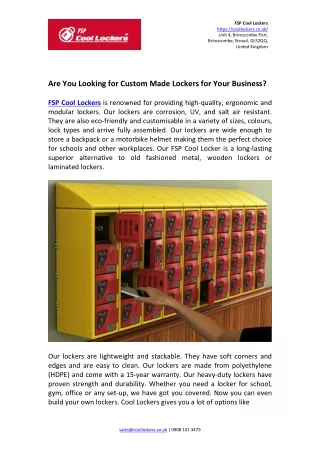 fsp cool lockers