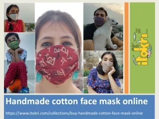 Handmade cotton face mask online