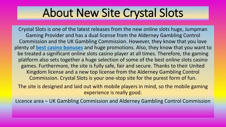 about new site crystal slots