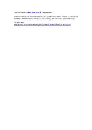 hire dedicated laravel developer programmers