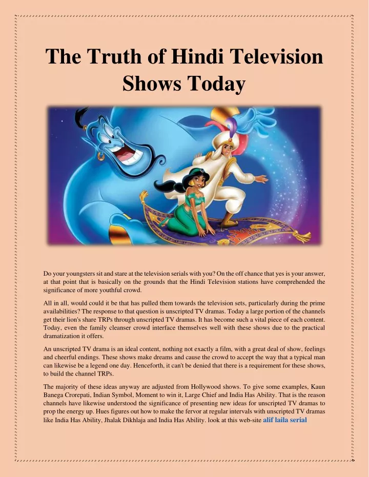 the truth of hindi television shows today