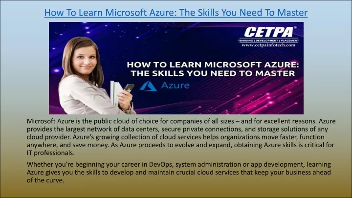 how to learn microsoft azure the skills you need