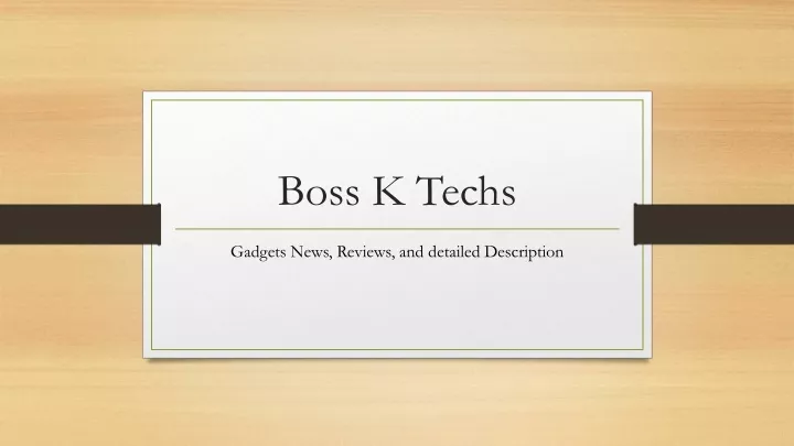 boss k techs