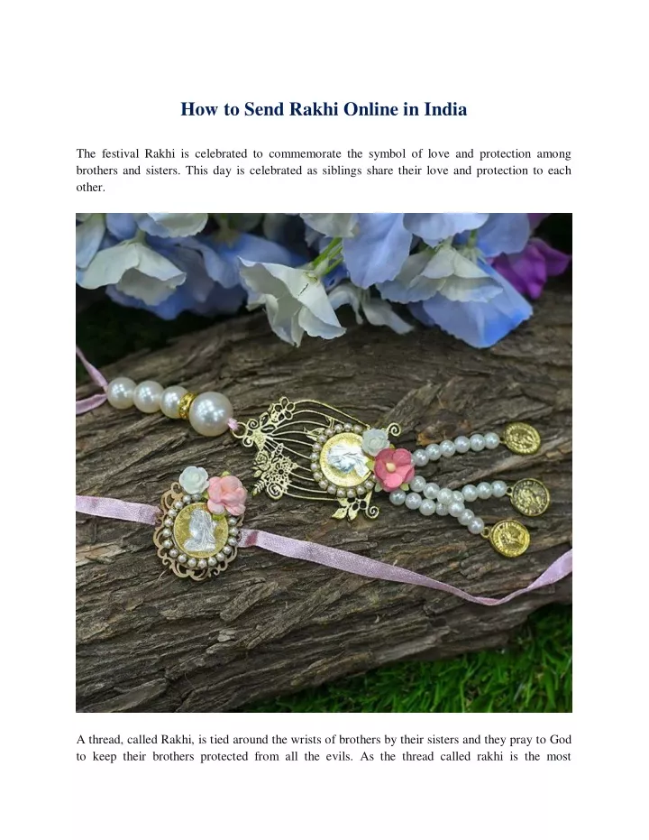 how to send rakhi online in india