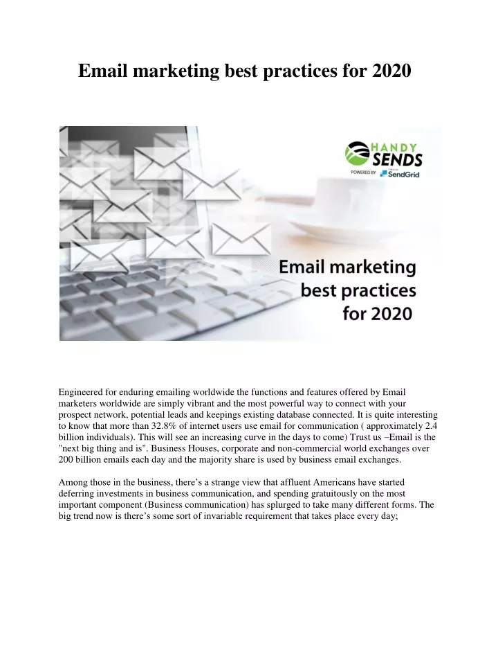 email marketing best practices for 2020