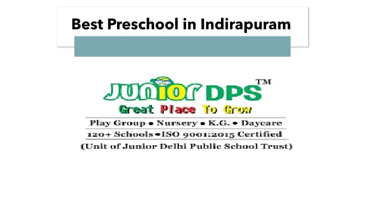 best preschool in indirapuram