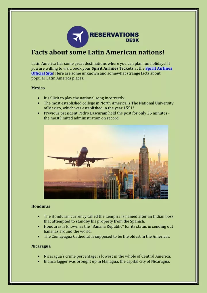facts about some latin american nations latin