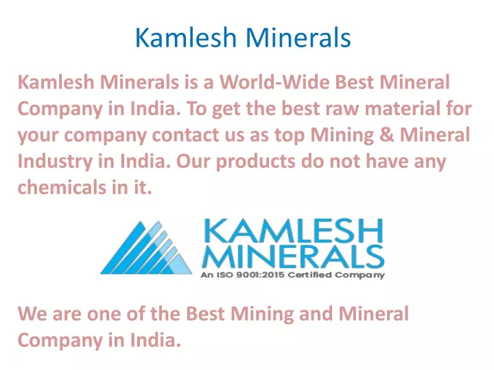kamlesh minerals