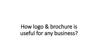 how logo brochure is useful for any business