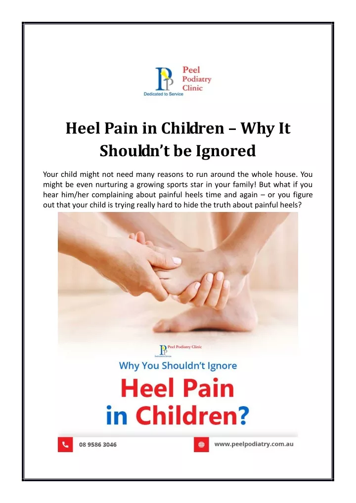 heel pain in children why it shouldn t be ignored