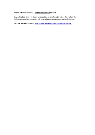 casino software solutions best casino software