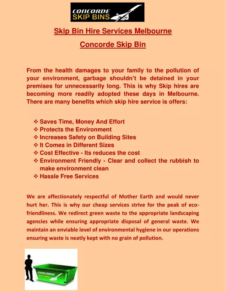 skip bin hire services melbourne