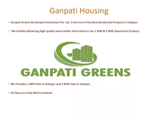 Residential Apartments in Udaipur | Property in Udaipur | 1 BHK | 2 BHK | Ganpati Infravision Pvt Ltd