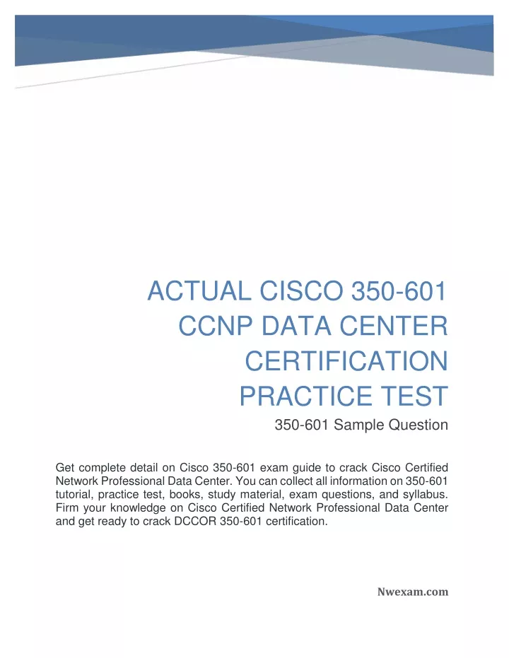 actual cisco 350 601 ccnp data center