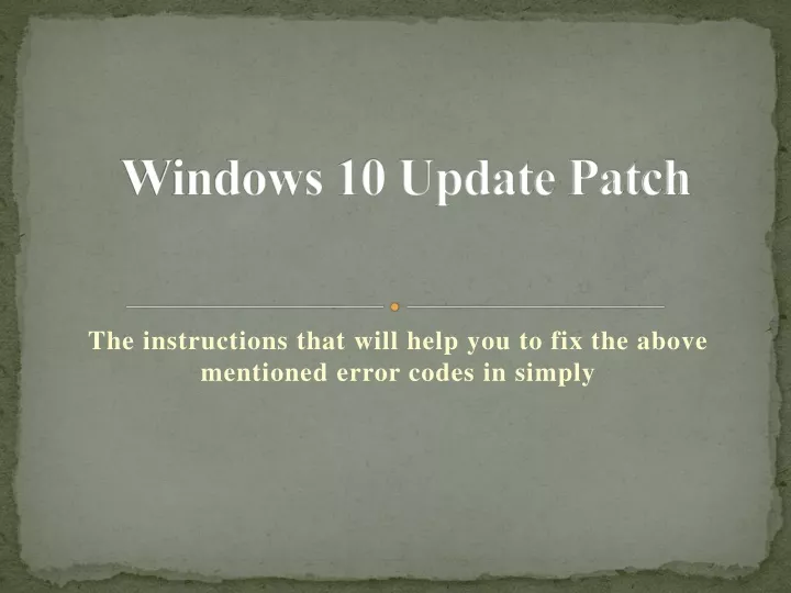 windows 10 update patch
