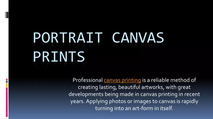 portrait canvas prints