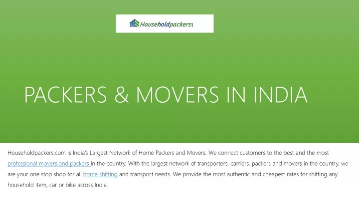 packers movers in india
