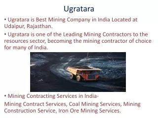 Mining Contractors Udaipur, Rajasthan India | Mining Services Providers | Mining Companies in India