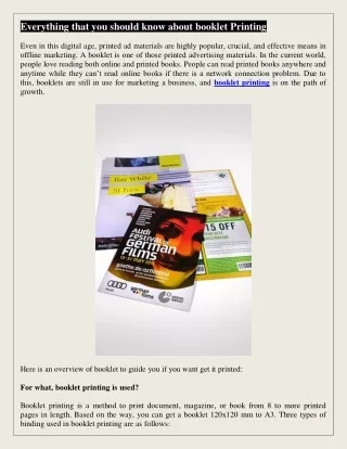 everything that you should know about booklet