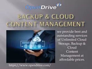 Backup & Cloud Content Management