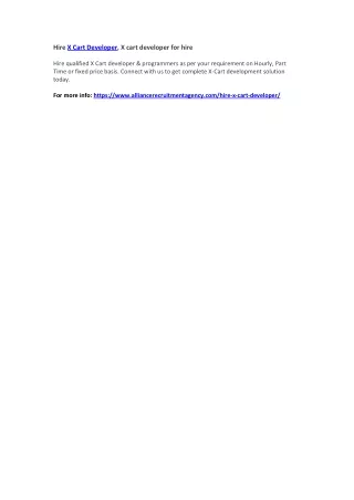hire x cart developer x cart developer for hire