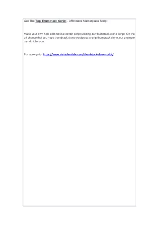 get the top thumbtack script affordable